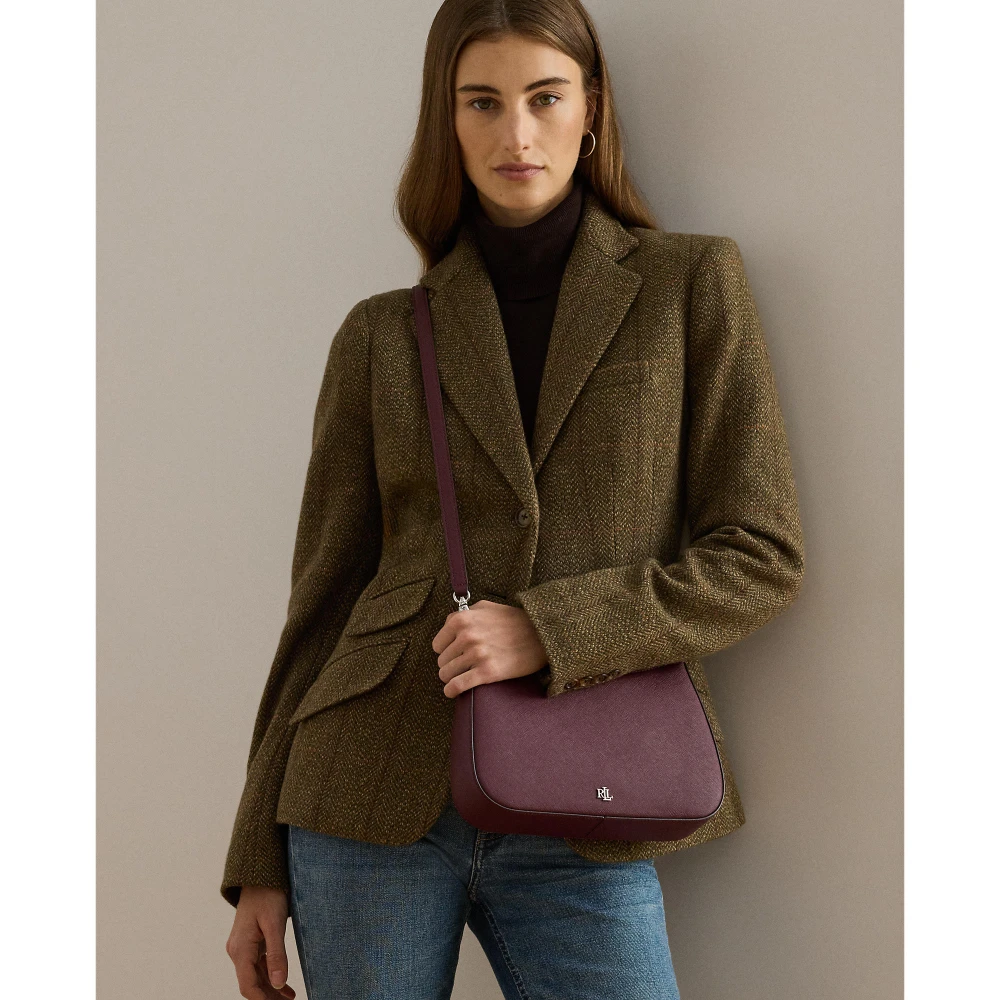 Γυναικεία Δερμάτινη Τσάντα  Crosshatch Medium Danni Lauren Ralph Lauren