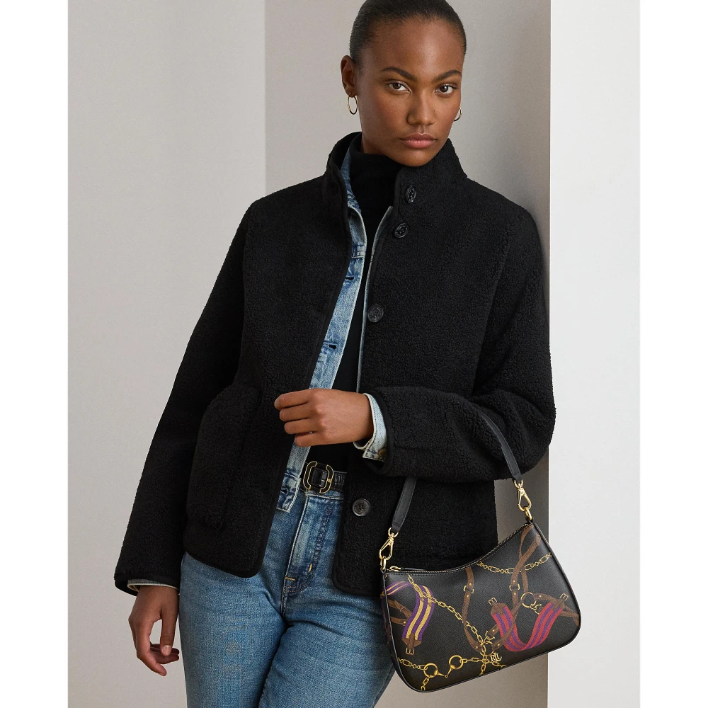 Γυναικεία Δερμάτινη Τσάντα Pinstripe Medium Danni  Lauren Ralph Lauren