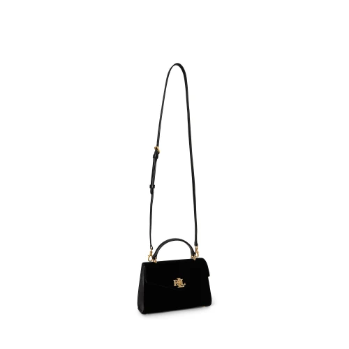 Μικρή βελούδινη τσάντα Farrah satchel Lauren Ralph Lauren