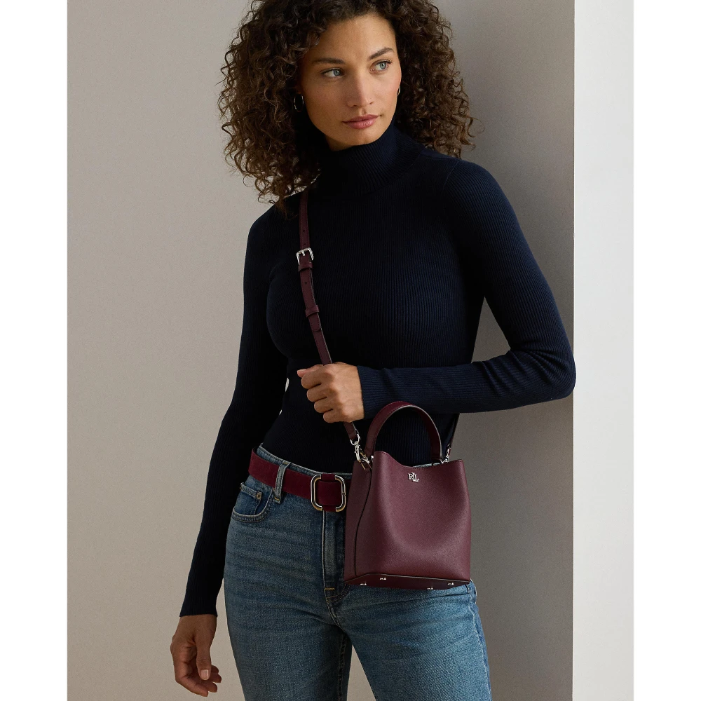 Μικρή Τσάντα Crosshatch Reese Bucket Bag Lauren Ralph Lauren