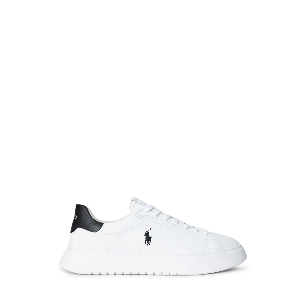 Παπούτσι RLite Court Tumbled Leather Sneaker Polo Ralph Lauren