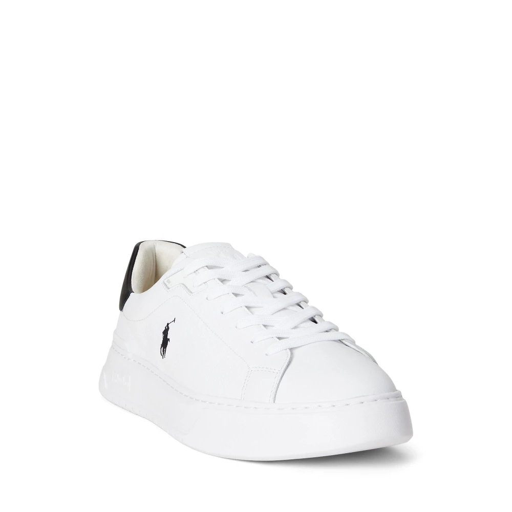 Παπούτσι RLite Court Tumbled Leather Sneaker Polo Ralph Lauren