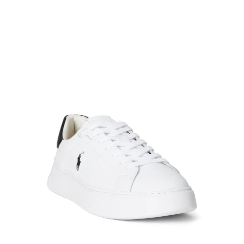 Παπούτσι RLite Court Tumbled Leather Sneaker Polo Ralph Lauren