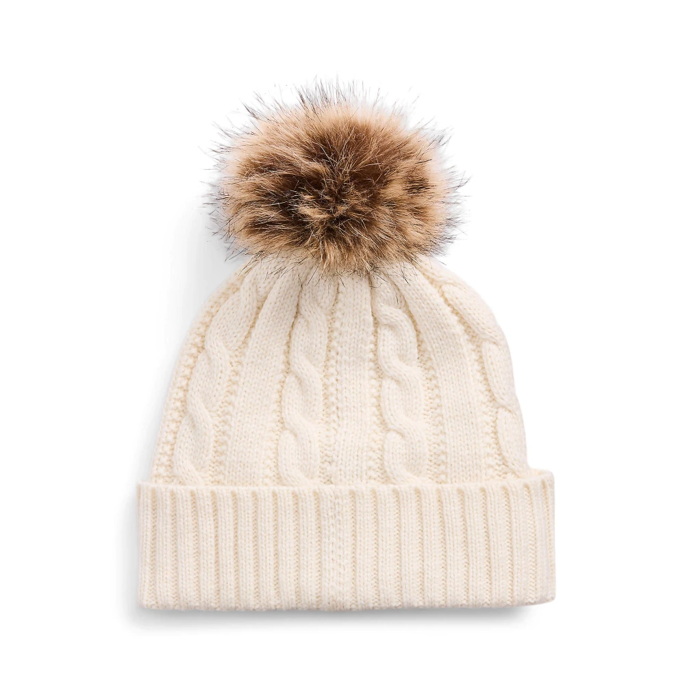 Pom Pom Beanie Γυναικείος Σκούφος Πλεκτός Lauren Ralph Lauren