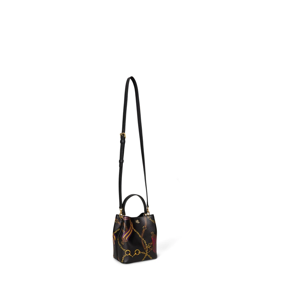 Δίχρωμη Δερμάτινη μικρή Reese Bucket τσάντα Lauren Ralph Lauren