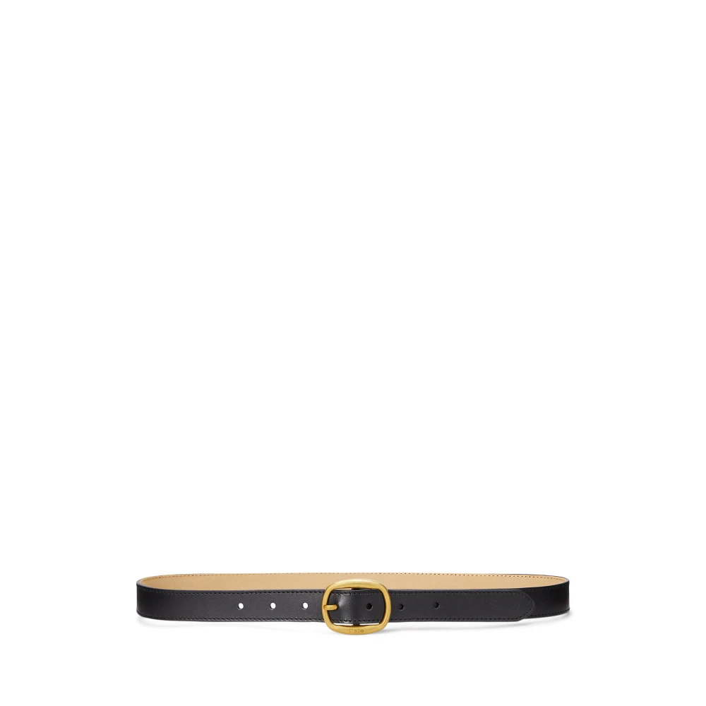 Δερμάτινη λεπτή ζώνη με οβάλ αγκράφα Polo Ralph Lauren
