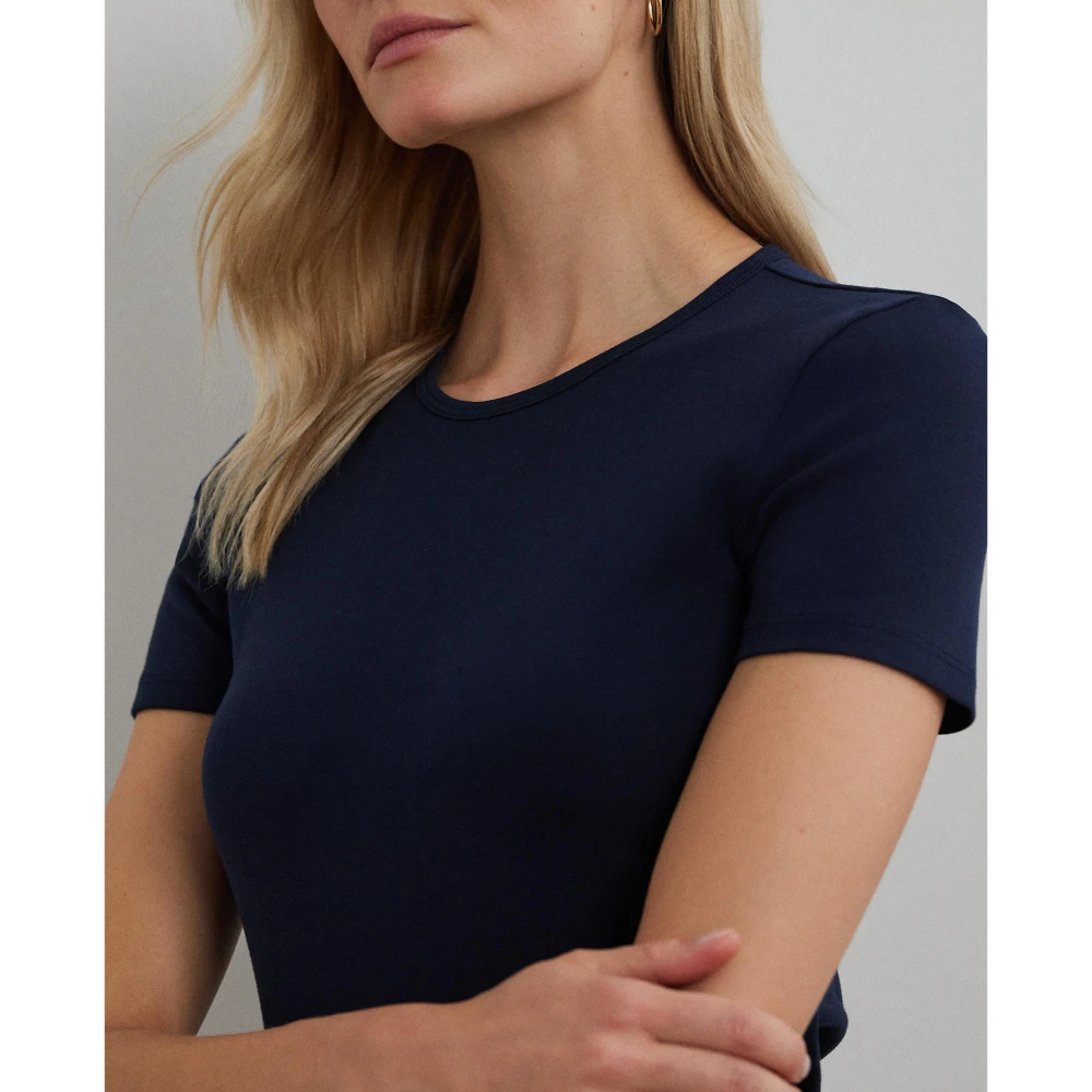 Κοντομάνικη Μπλούζα από Ελαστικό Βαμβάκι Lauren Ralph Lauren