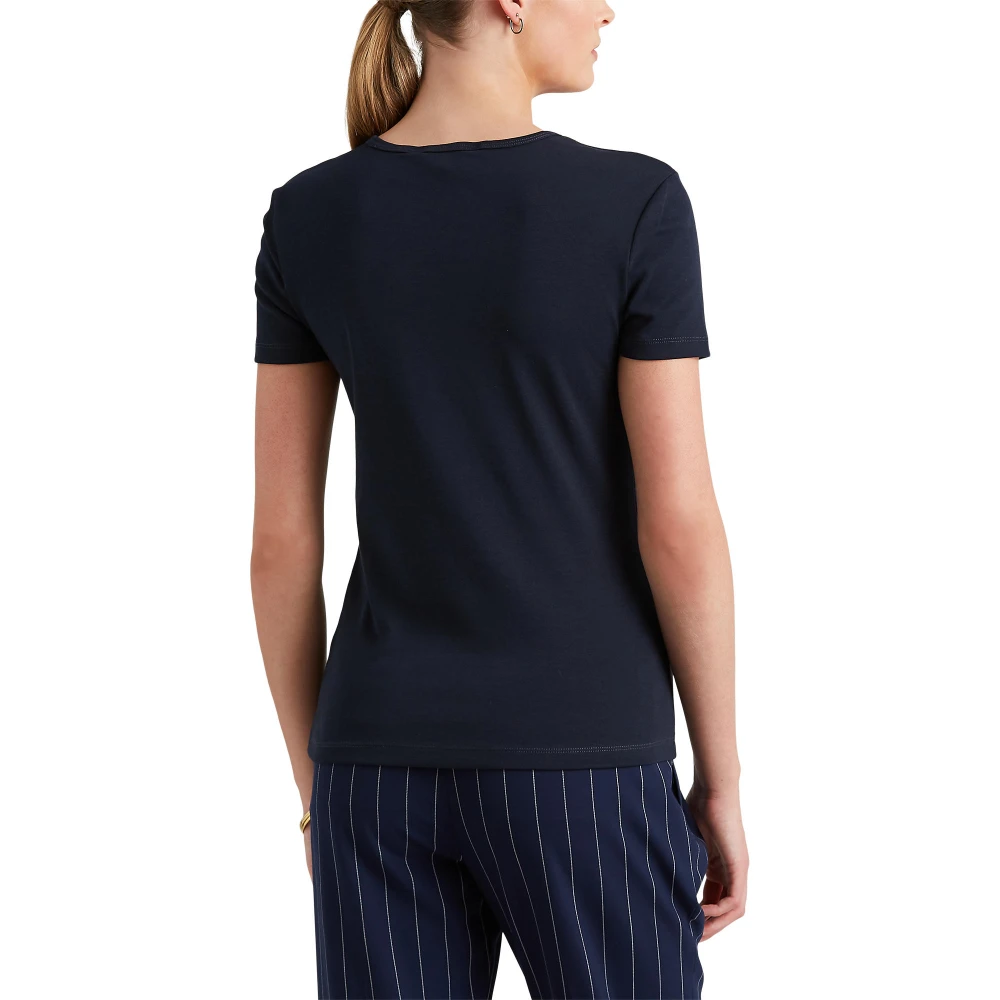 Κοντομάνικη Μπλούζα από Ελαστικό Βαμβάκι Lauren Ralph Lauren