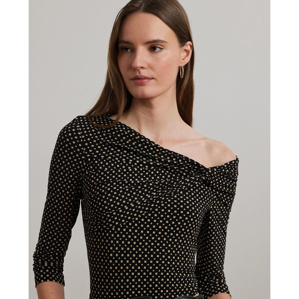 Γυναικείο Μπλουζάκι Off-the-Shoulder με Γεωμετρικό Μοτίβο – Lauren Ralph Lauren