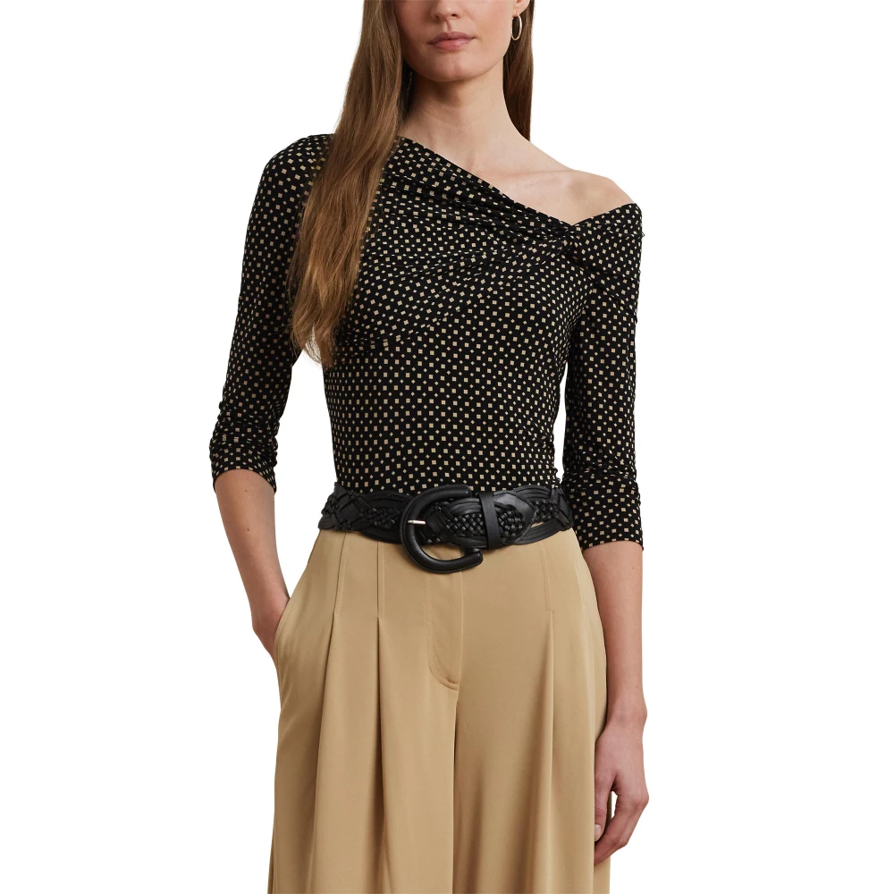 Γυναικείο Μπλουζάκι Off-the-Shoulder με Γεωμετρικό Μοτίβο – Lauren Ralph Lauren