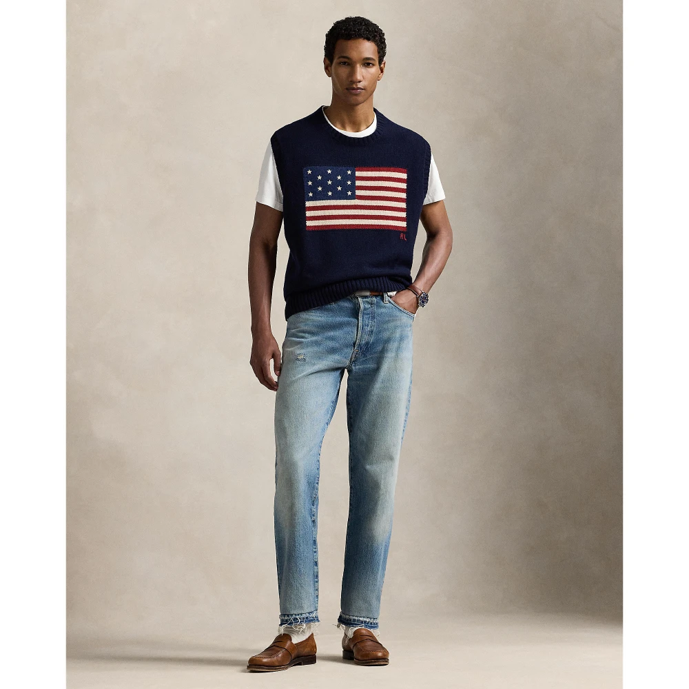 Πλεκτό Γιλέκο Big Fit με Σημαία Polo Ralph Lauren