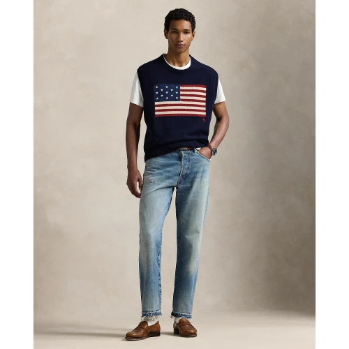 Πλεκτό Γιλέκο Big Fit με Σημαία Polo Ralph Lauren