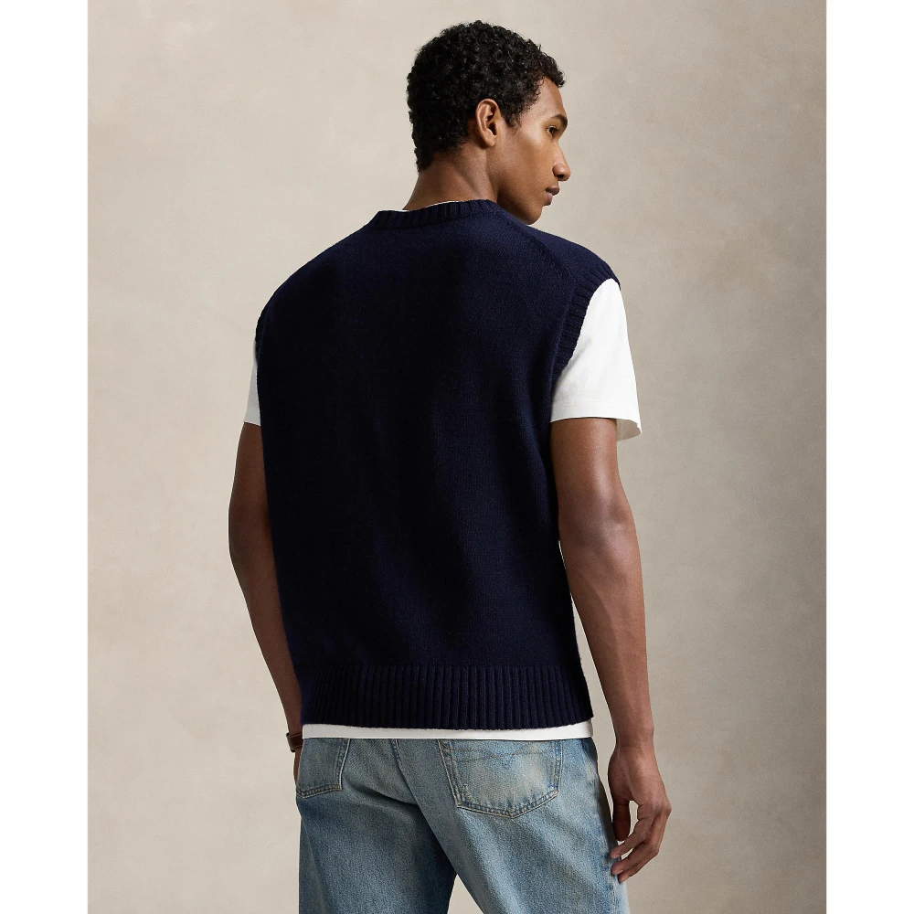 Πλεκτό Γιλέκο Big Fit με Σημαία Polo Ralph Lauren