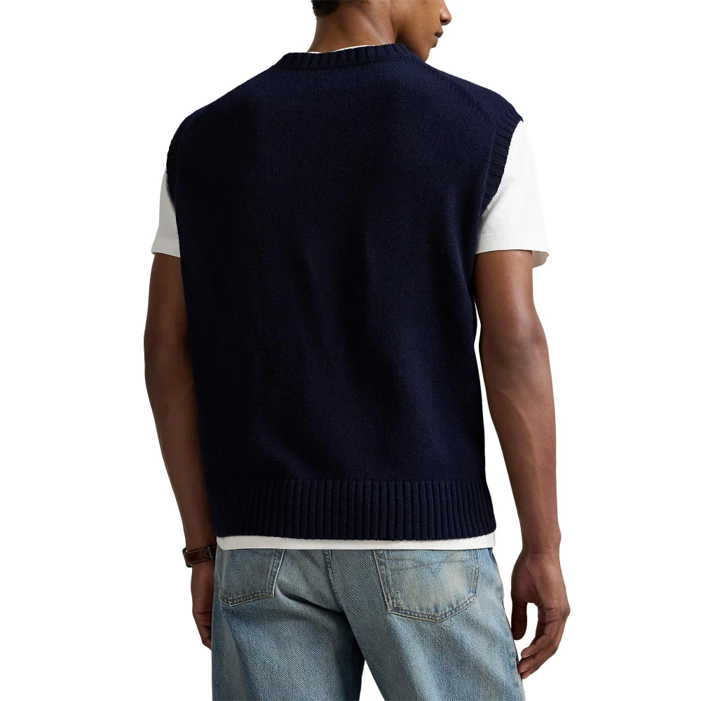 Πλεκτό Γιλέκο Big Fit με Σημαία Polo Ralph Lauren