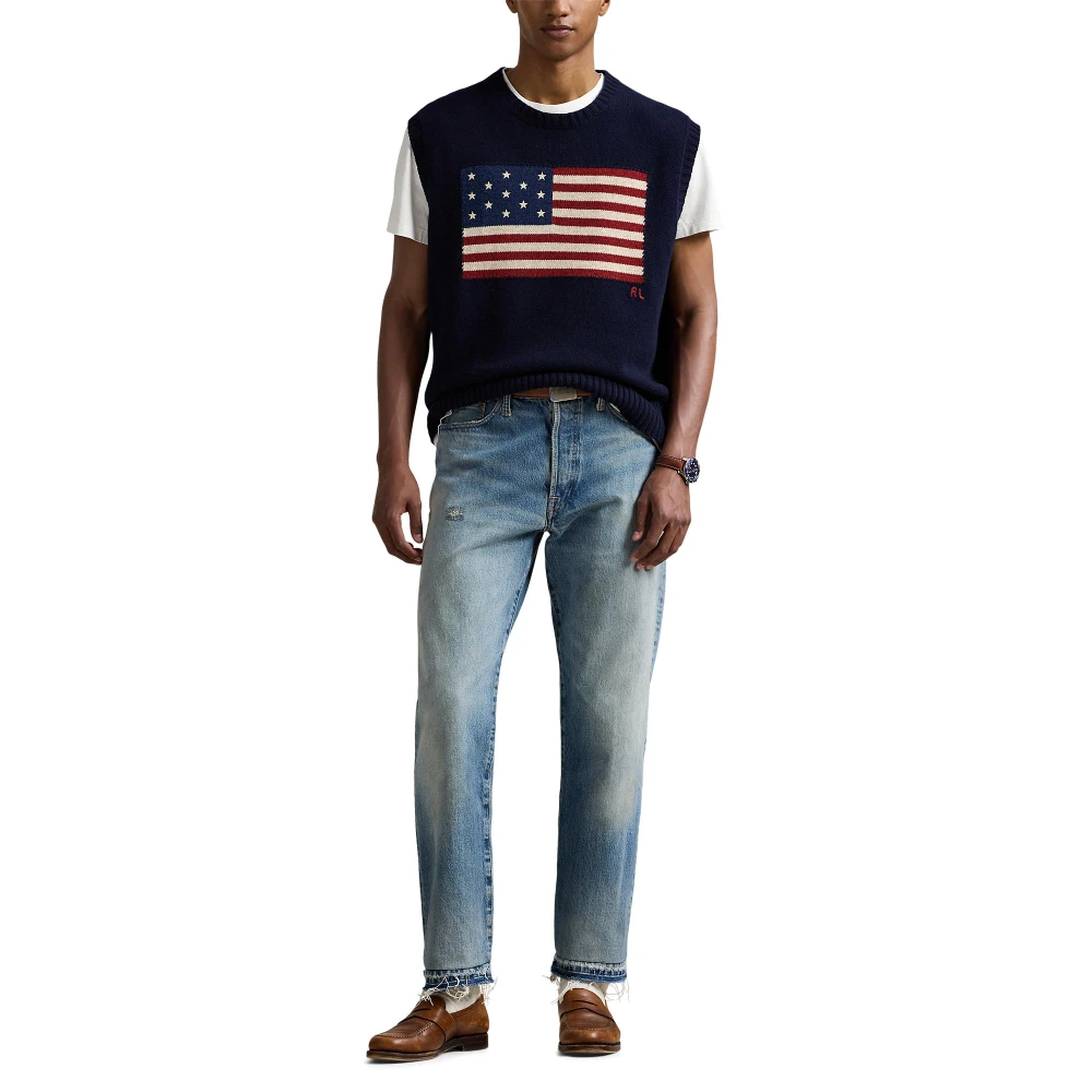 Πλεκτό Γιλέκο Big Fit με Σημαία Polo Ralph Lauren