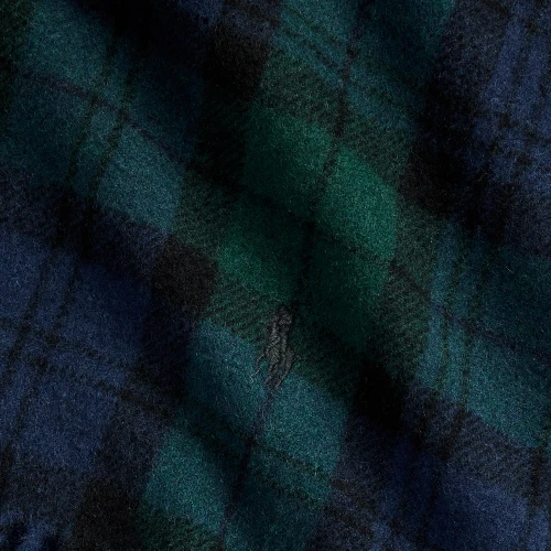 Κασκόλ από μαλλί με καρό σχέδιο και κρόσσια Polo Ralph Lauren
