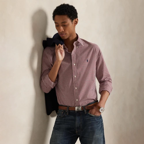 Πουκάμισο Custom Fit Gingham από ελαστική ποπλίνα Polo Ralph Lauren