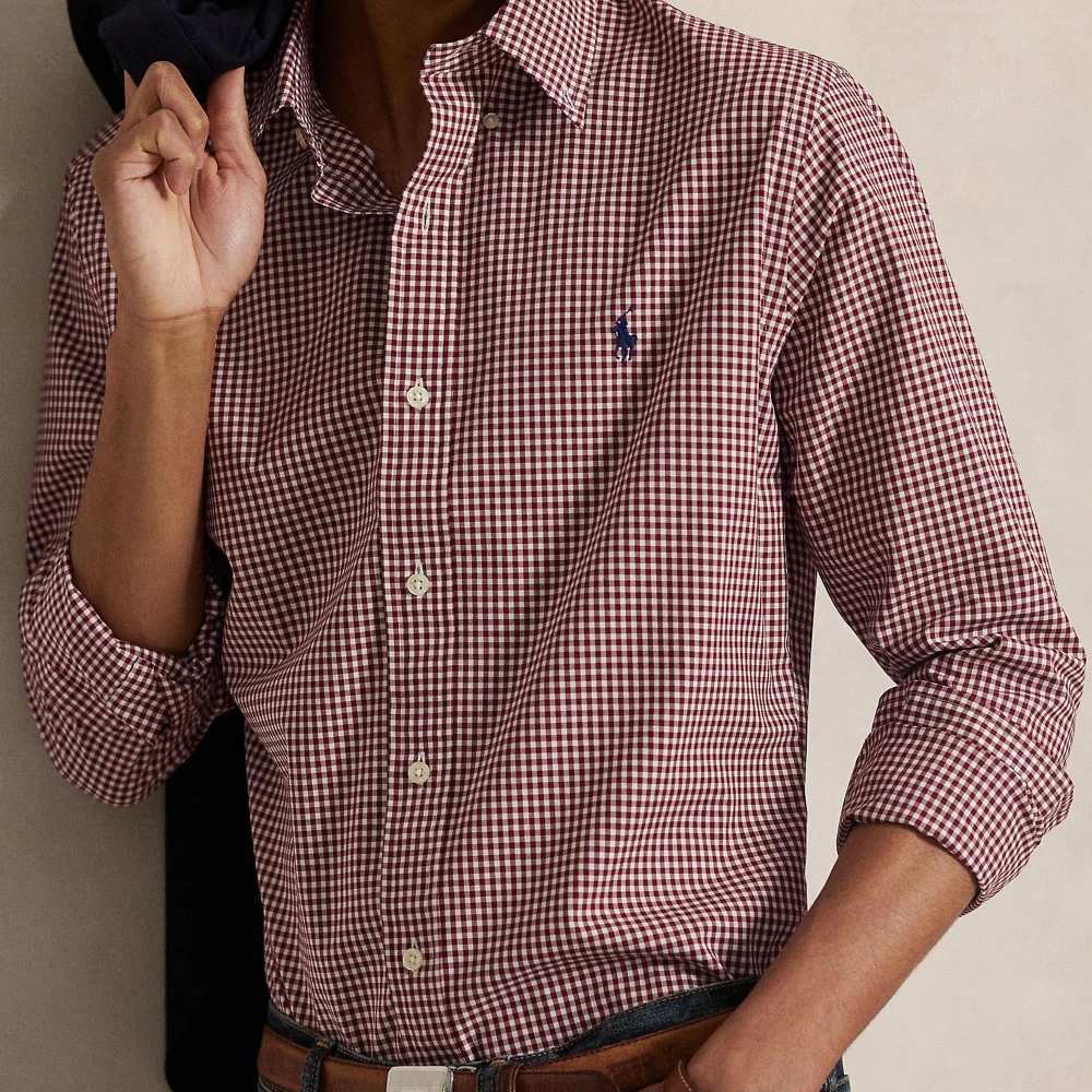 Πουκάμισο Custom Fit Gingham από ελαστική ποπλίνα Polo Ralph Lauren