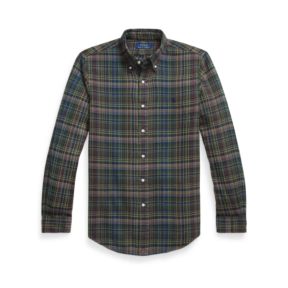 Πουκάμισο Custom Fit Plaid από χνουδωτό φανελένιο βαμβάκι Polo Ralph Lauren
