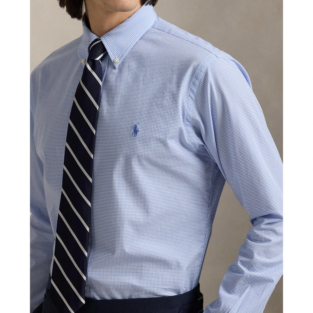 Πουκάμισο Custom Fit Houndstooth από ελαστική ποπλίνα Polo Ralph Lauren