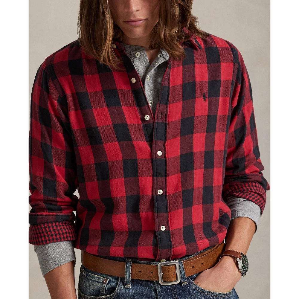 Πουκάμισο Custom Fit Καρό με Διπλής Όψης Ύφασμα Polo Ralph Lauren
