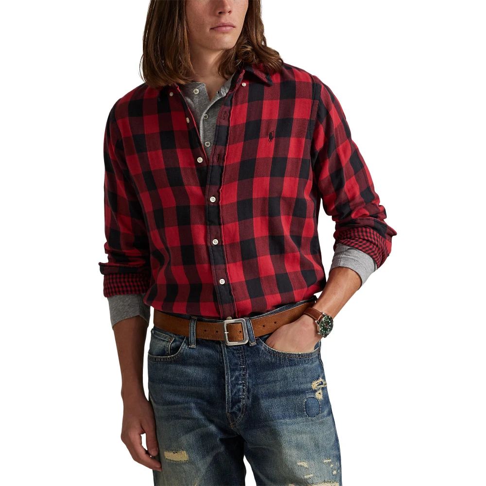 Πουκάμισο Custom Fit Καρό με Διπλής Όψης Ύφασμα Polo Ralph Lauren