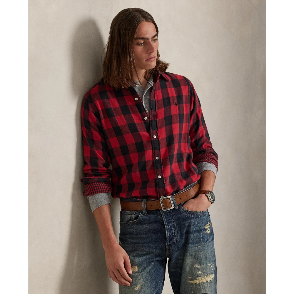 Πουκάμισο Custom Fit Καρό με Διπλής Όψης Ύφασμα Polo Ralph Lauren