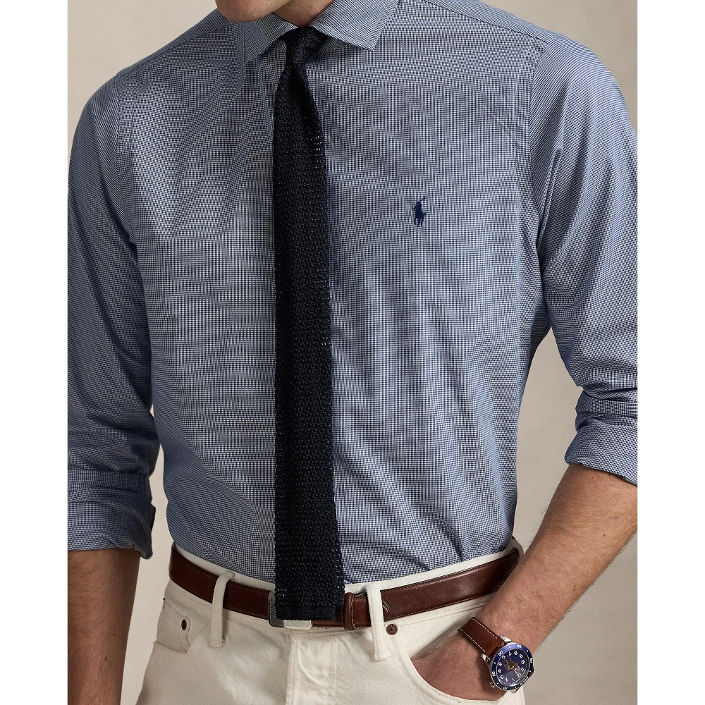Πουκάμισο Custom Fit Houndstooth από βαμβακερό twill Polo Ralph Lauren