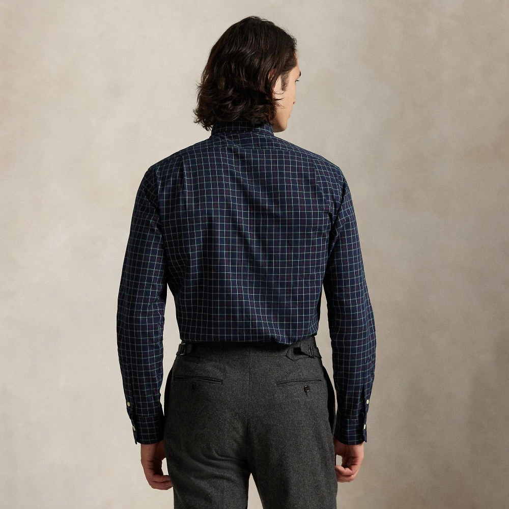 Καρό Πουκάμισο από Twill σε Γραμμή Custom Fit Polo Ralph Lauren