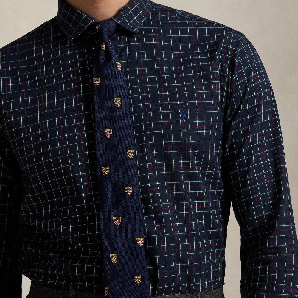 Καρό Πουκάμισο από Twill σε Γραμμή Custom Fit Polo Ralph Lauren