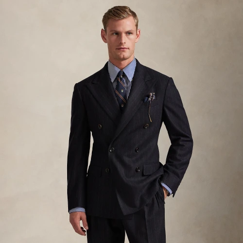 Κοστούμι Polo Tailored με ρίγες από μάλλινο ύφασμα Polo Ralph Lauren