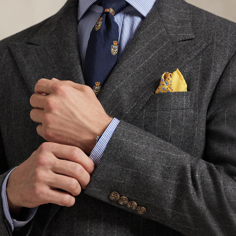 Κοστούμι Polo Tailored με ρίγες από μάλλινο ύφασμα Polo Ralph Lauren