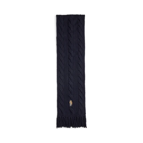 Κασκόλ Polo Bear με Πλέξη Cable από Μάλλινο Μείγμα Polo Ralph Lauren