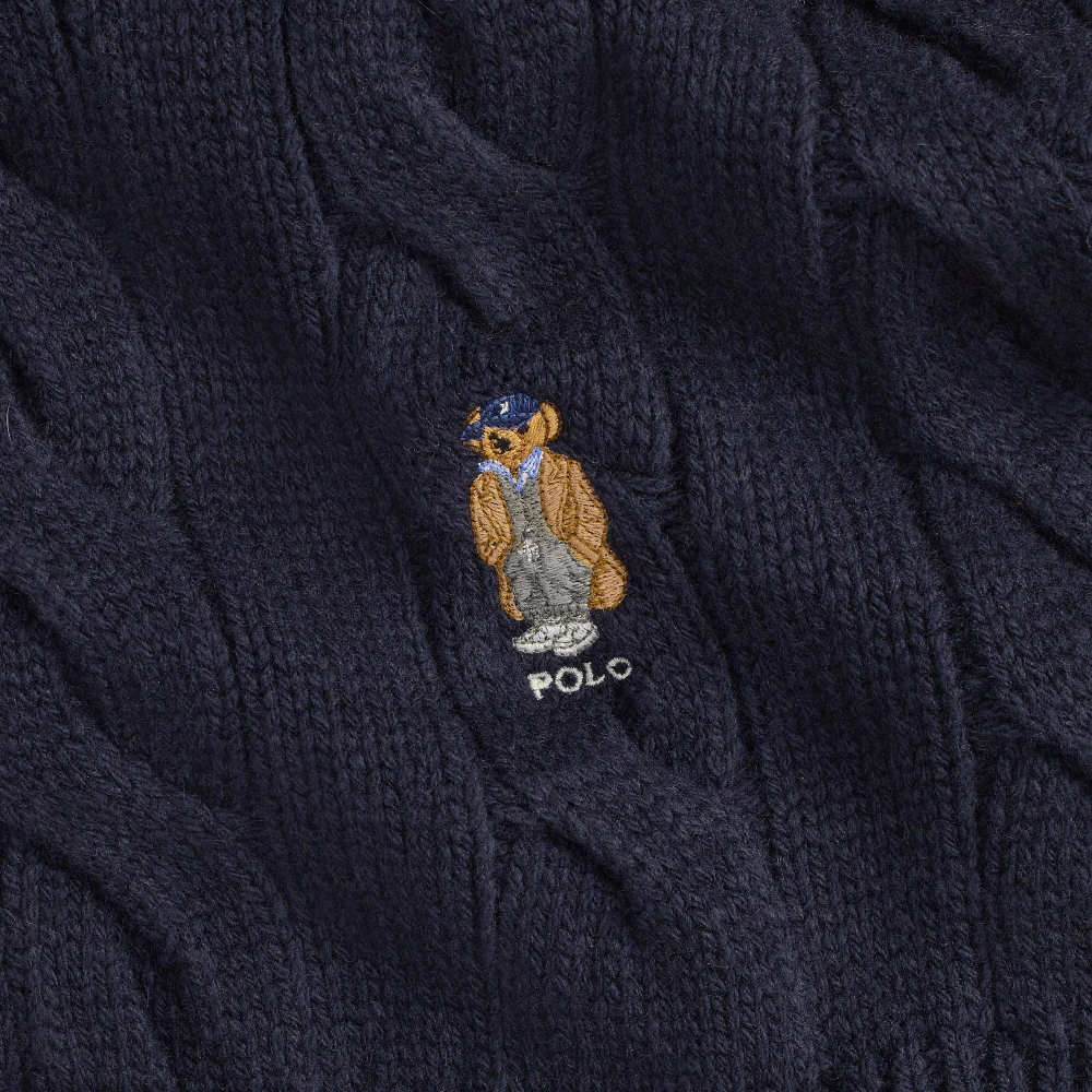 Κασκόλ Polo Bear με Πλέξη Cable από Μάλλινο Μείγμα Polo Ralph Lauren