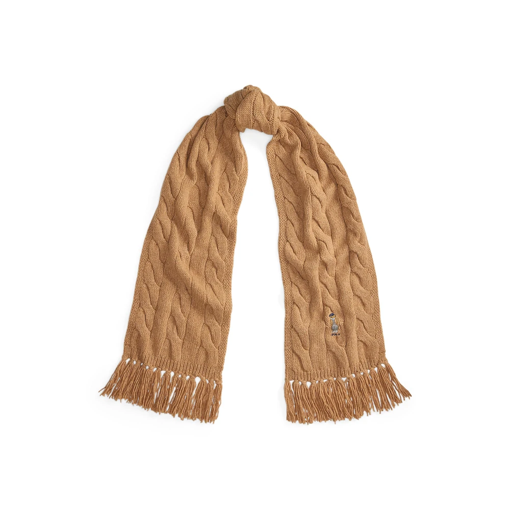 Κασκόλ Polo Bear με Πλέξη Cable από Μάλλινο Μείγμα Polo Ralph Lauren