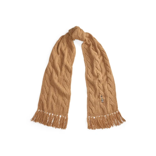 Κασκόλ Polo Bear με Πλέξη Cable από Μάλλινο Μείγμα Polo Ralph Lauren