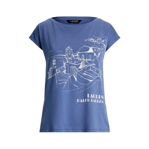 Jersey T-shirt με μείγμα βαμβακιού και γραφικό τύπωμα Lauren Ralph Lauren