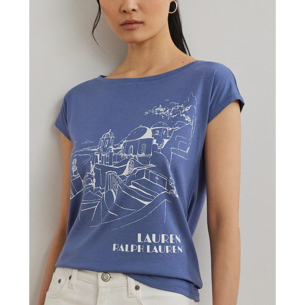Jersey T-shirt με μείγμα βαμβακιού και γραφικό τύπωμα Lauren Ralph Lauren
