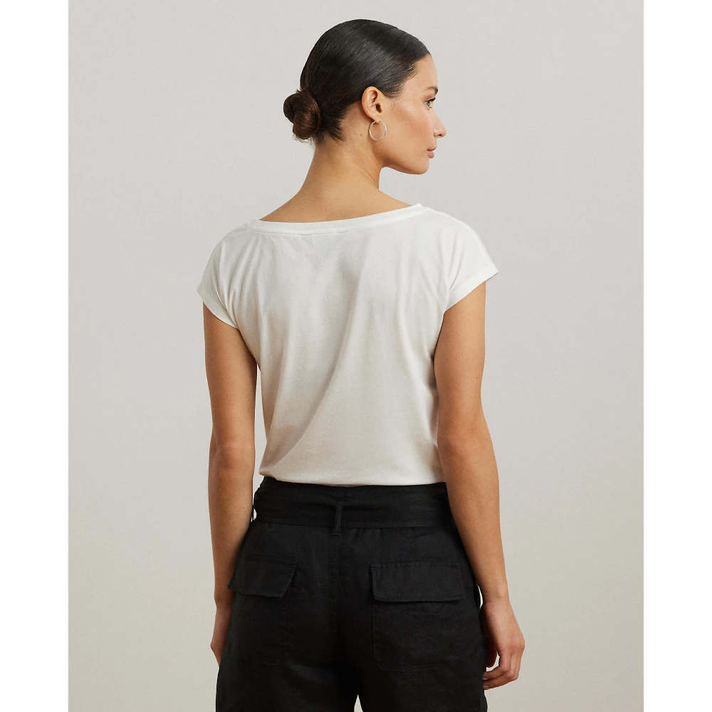 Jersey T-shirt με μείγμα βαμβακιού και γραφικό τύπωμα Lauren Ralph Lauren