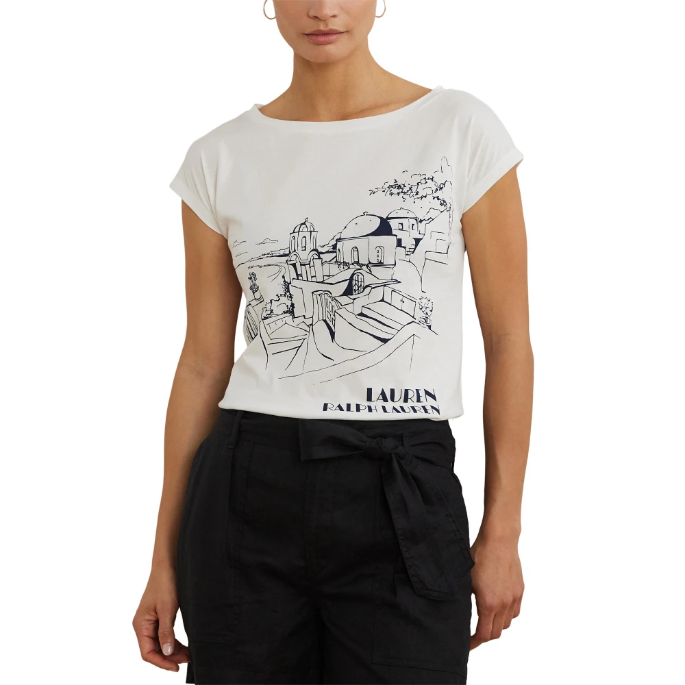 Jersey T-shirt με μείγμα βαμβακιού και γραφικό τύπωμα Lauren Ralph Lauren