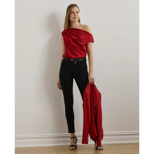Μπλούζα από σατέν Charmeuse με έξω τους ώμους Lauren Ralph Lauren
