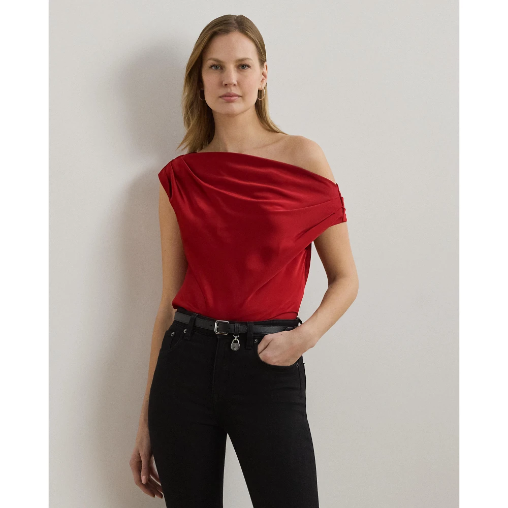 Μπλούζα από σατέν Charmeuse με έξω τους ώμους Lauren Ralph Lauren