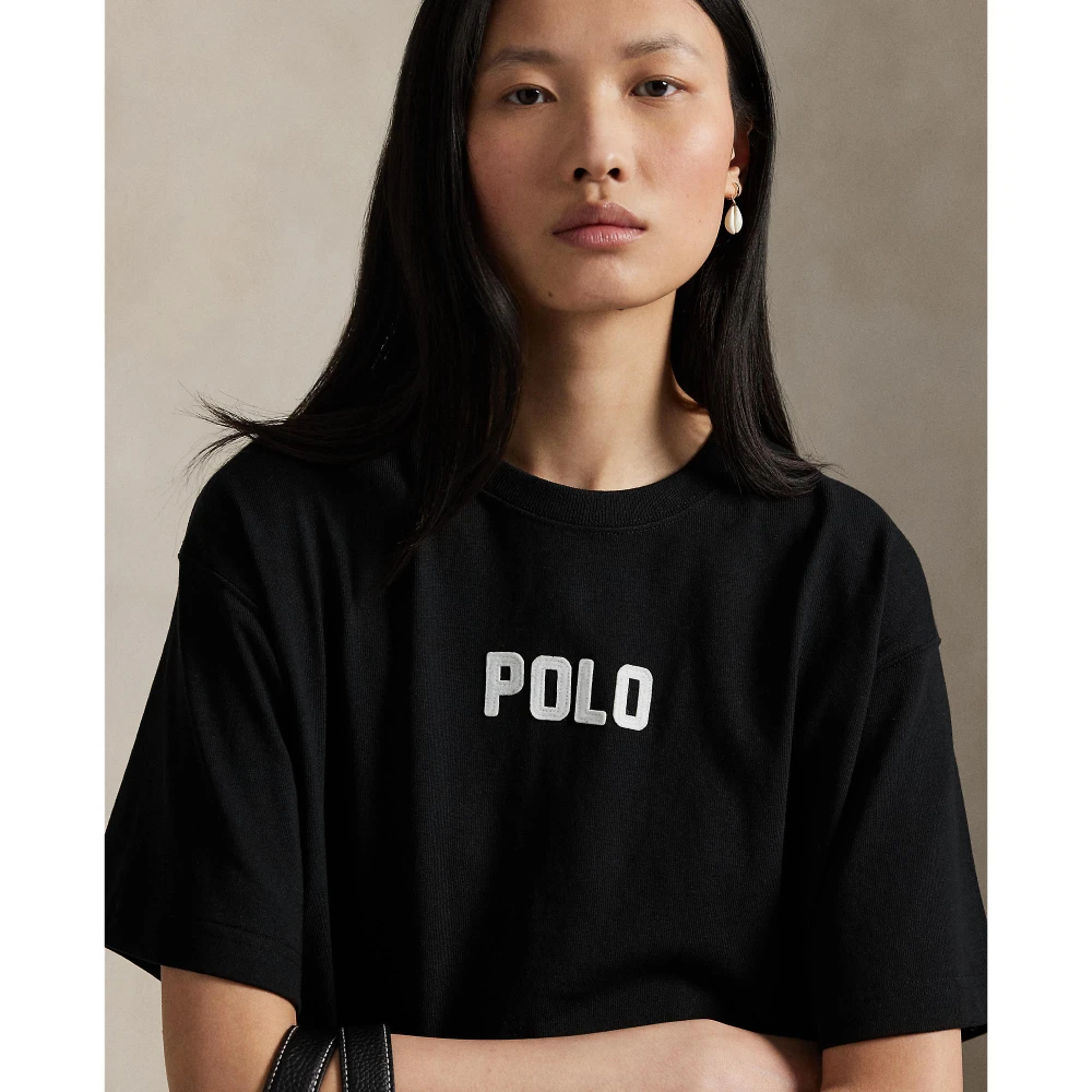 Μπλουζάκι με λαιμόκοψη crewneck από βαμβακερό ζέρσεϊ και λογότυπο Polo Ralph Lauren