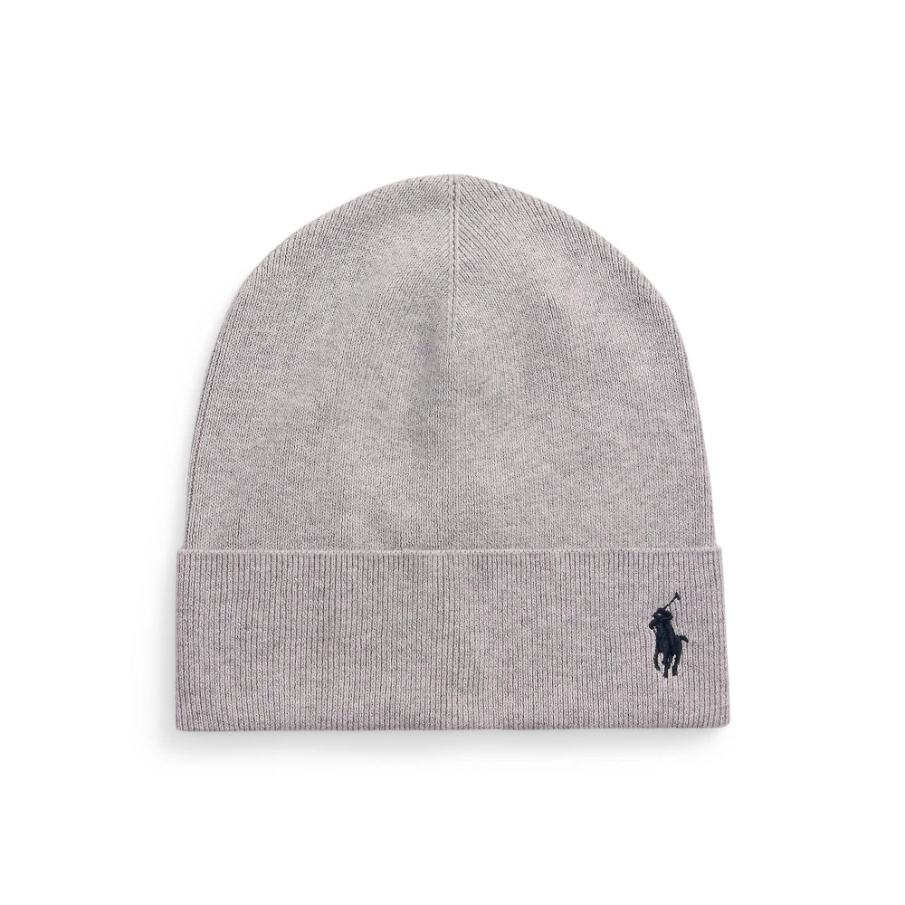 Πλεκτός σκούφος με ριμπ υφή από βαμβάκι Polo Ralph Lauren