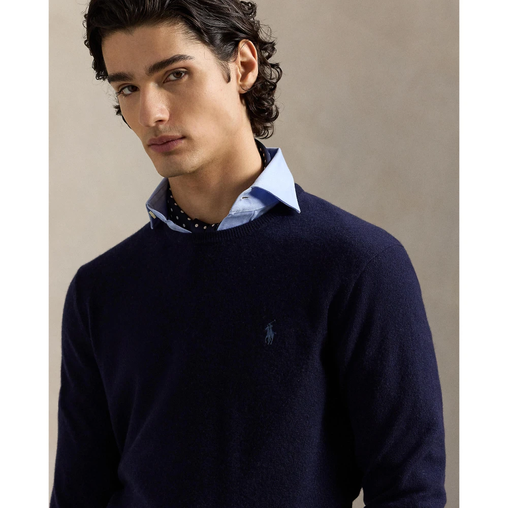 Μάλλινο πουλόβερ με λαιμόκοψη crewneck Polo Ralph Lauren