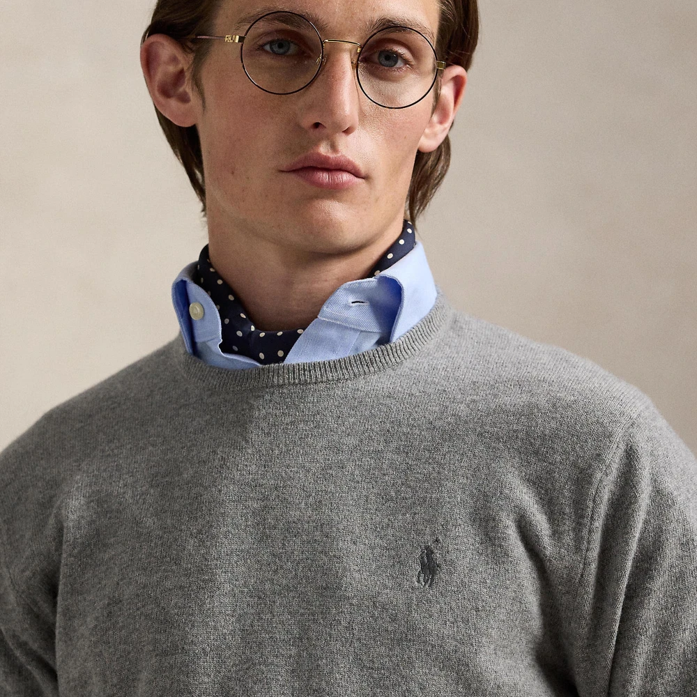 Μάλλινο πουλόβερ με λαιμόκοψη crewneck Polo Ralph Lauren