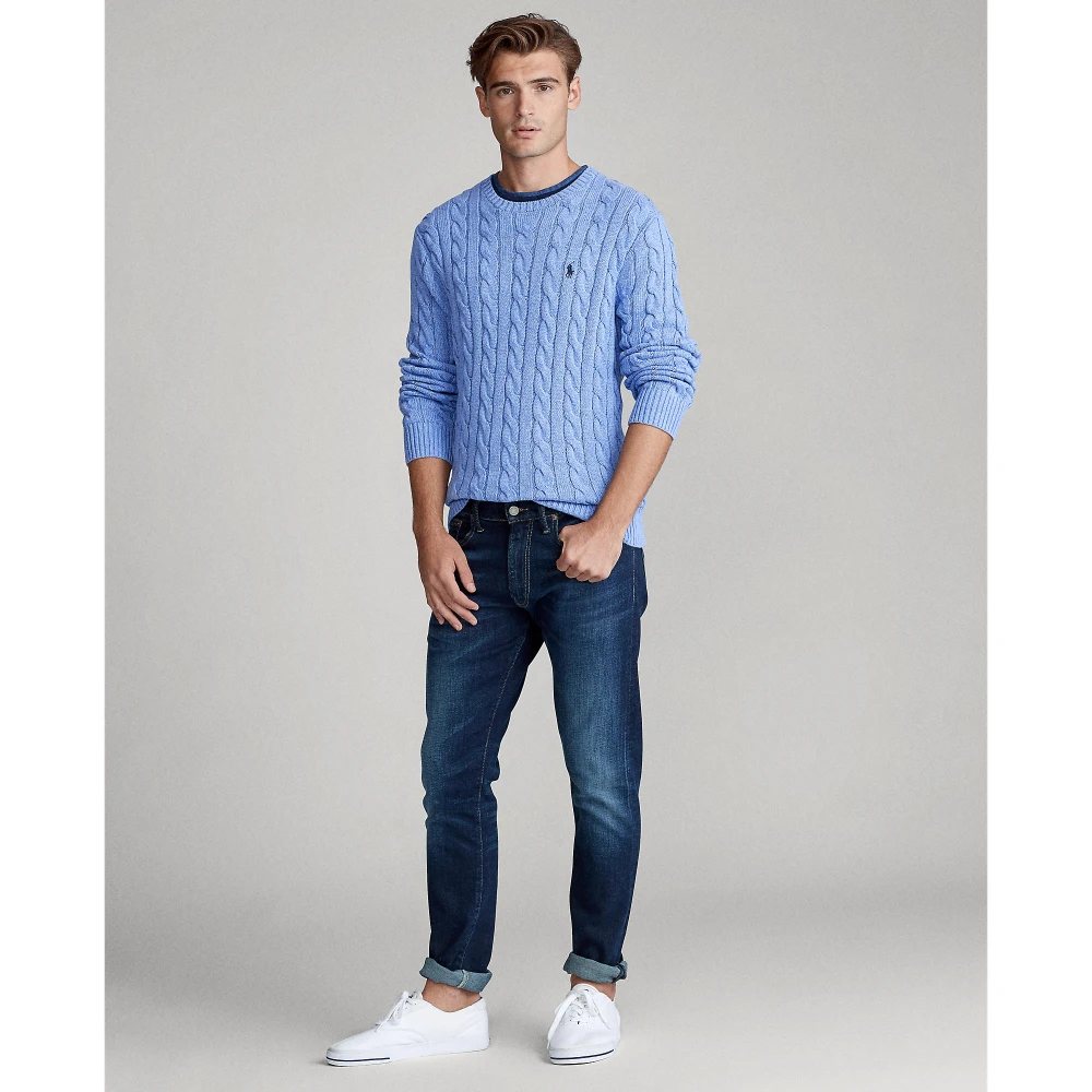 Βαμβακερό πουλόβερ με πλέξη κοτσίδα Polo Ralph Lauren