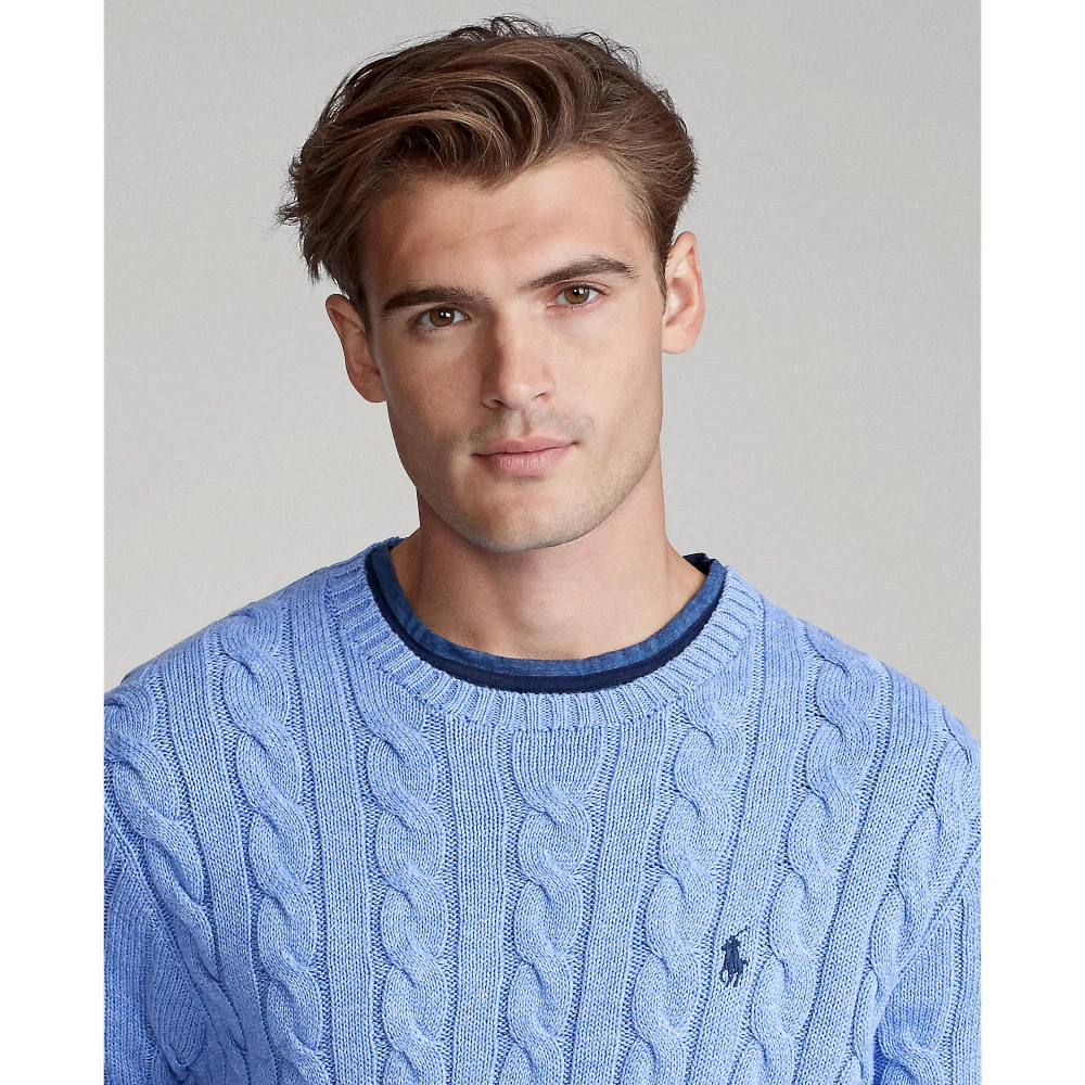 Βαμβακερό πουλόβερ με πλέξη κοτσίδα Polo Ralph Lauren