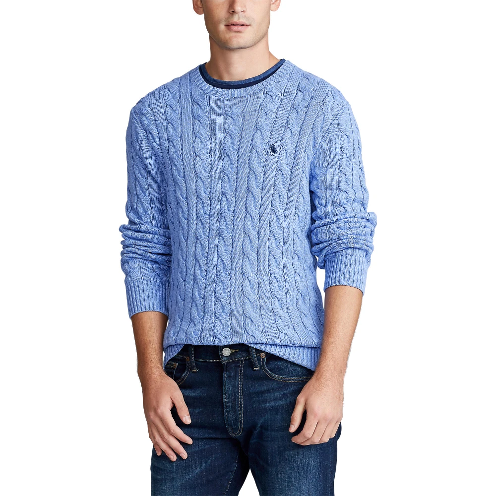 Βαμβακερό πουλόβερ με πλέξη κοτσίδα Polo Ralph Lauren
