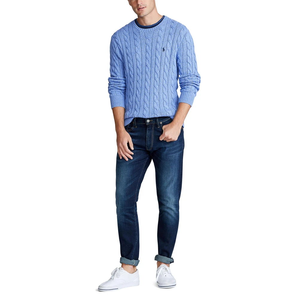 Βαμβακερό πουλόβερ με πλέξη κοτσίδα Polo Ralph Lauren